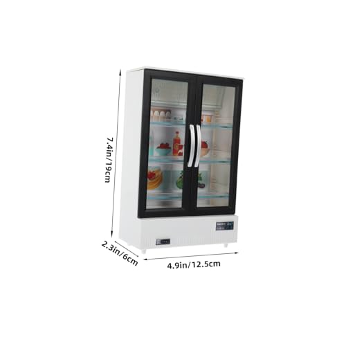 GETAJGHSD Miniatur Puppenhaus Kühlschrank Weiß Mini Kühlschrank Dekoration Realistische Miniatur Kühlschrankmodell für Puppenhaus Küche und Spielszene von GETAJGHSD