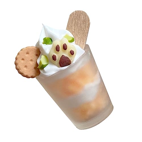 GETAJGHSD Miniatur Spielzeughaus Dekoration Resin Mini Eiscreme Katzenpfoten Plätzchen Lifelike Ornament für DIY Puppenhaus für Foto Requisiten und Kreative Szenen von GETAJGHSD
