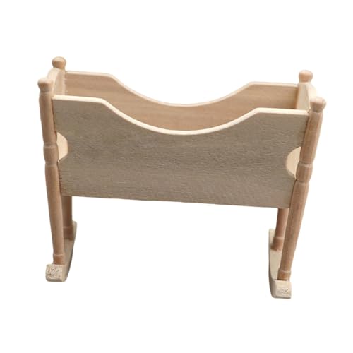 GETAJGHSD Miniature Wooden Cradle für Puppenhaus Realistisches Design aus Hochwertigem Holz zur Dekoration von Kinderzimmern Süßes für Kleine GETAJGHSD Miniature Wooden Cradle für Puppenhaus Realistisches Design aus Hochwertigem Holz zur Dekoration von Kinderzimmern Süßes für Kleine von GETAJGHSD