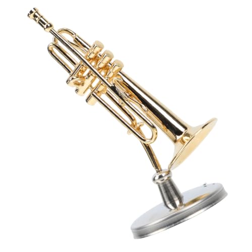 GETAJGHSD Zartes Mini-Instrument Miniatur-E-Gitarre Trompetenmodell Dekoration realistisches Kupfer-Trompetenmodell entzückendes Mini-Musikornament GETAJGHSD Zartes Mini-Instrument Miniatur-E-Gitarre Trompetenmodell Dekoration realistisches Kupfer-Trompetenmodell entzückendes Mini-Musikornament von GETAJGHSD