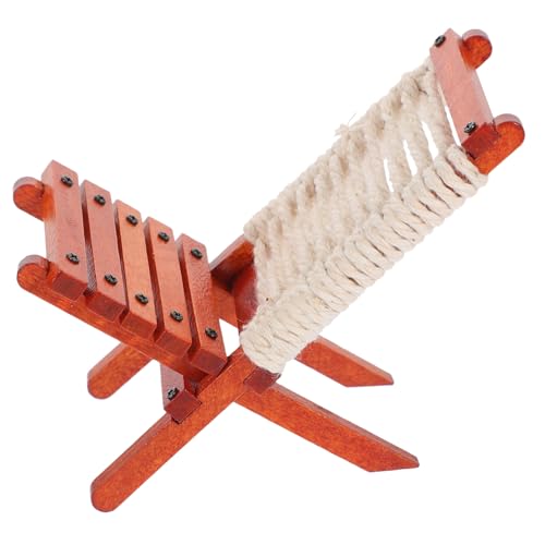GETAJGHSD Miniatur Klappstuhl Für Puppenhaus Faltbarer Gartenstuhl Für Deko Und Mikrolandschaft Für Kreative Mini-szenen Und Puppenzubehör Mit Elegantem Design Und Platzsparend von GETAJGHSD