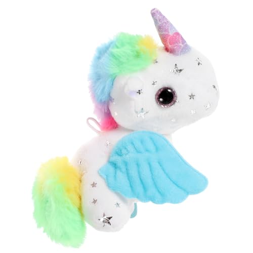 GETAJGHSD Plüsch Einhorn Mit Wackelndem Bunte Weiche Stoffpuppe Für Taschen Perfektes Für Einhorn-Liebhaber von GETAJGHSD