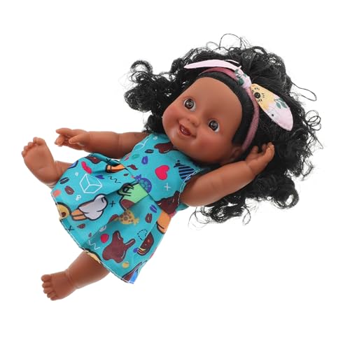 GETAJGHSD Schwarze Puppe echte Babypuppen Simulation Einer Babypuppe Babypuppen Spielzeugpuppe Spielzeugbaby Babypuppen für realistische Babypuppen Vinyl von GETAJGHSD