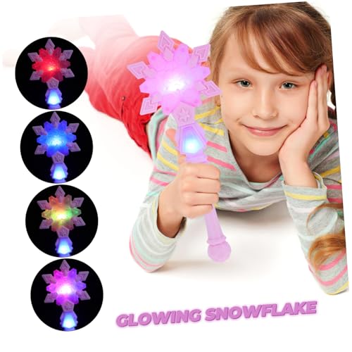 GETAJGHSD Seifenblasenstab Der Schneeprinzessin, Schneeflocke, Weihnachtsleuchten, Weihnachts Leuchtstab, Schneespielzeug, Leuchtzubehör, Seifenblasen Für Kinder, Weihnachtsstab, Prinzessin von GETAJGHSD