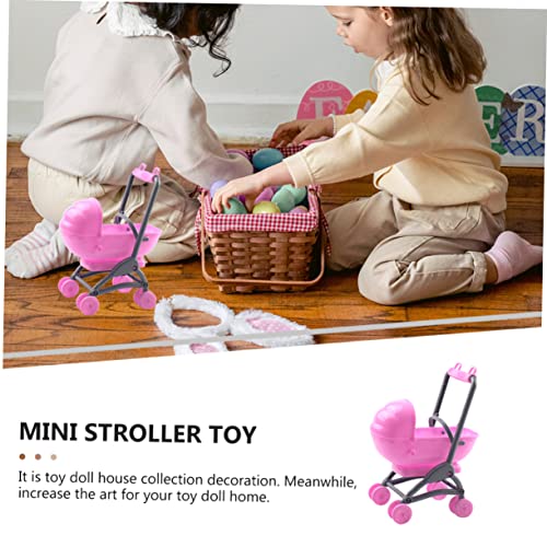 GETAJGHSD Simulation Puppenwagen aus Sicherem Detailgetreuer Babywagen für Rollenspiele Rosa Kinderwagen für Kleinkinder Langlebig und Realistisch Gestaltet von GETAJGHSD