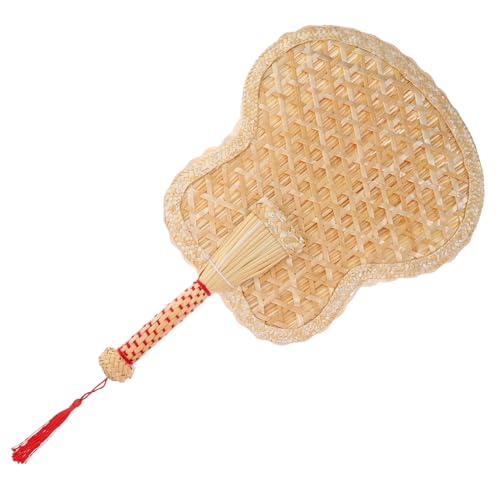 GETAJGHSD Straw Handventilator Handgefertigter Fächer im Chinesischen Stil Leichter Sommer Fächer für Erwachsene für Hochzeiten Strand und Outdoor Aktivitäten GETAJGHSD Straw Handventilator Handgefertigter Fächer im Chinesischen Stil Leichter Sommer Fächer für Erwachsene für Hochzeiten Strand und Outdoor Aktivitäten von GETAJGHSD