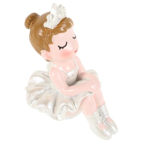 GETAJGHSD Tortendekoration, Ballettmädchen Für Kuchen, Harzpuppe, Ornament, Hochzeitstortenaufsatz, Miniatur Landschaftsdekor, Romantische Ballettmädchen Figur, Harz, Ballettmädchen von GETAJGHSD