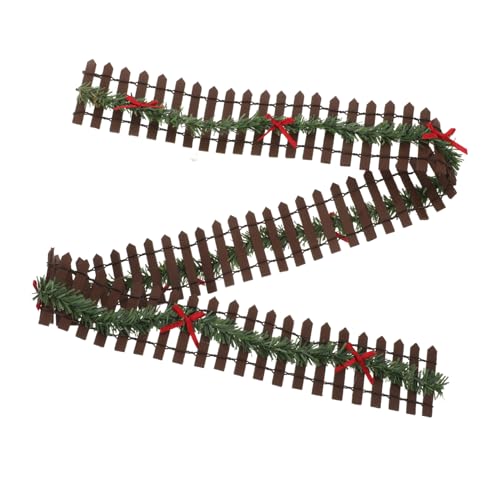 GETAJGHSD Weihnachtsgartenzaun Miniatur Bastelbedarf Zaundekor Mikro Landschaftszubehör Miniatur Lattenzaun Miniaturzaun Miniatur Gartenzaun Miniatur Holzzaun von GETAJGHSD