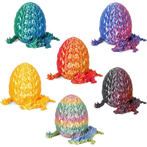 GETBSTOOP 6Pcs Executive Dragon Fidget Desk Toys Relief Anxiety Dragon Eggs with Dragon Inside 3D Printed Articulated Dragon Home Office Decor Toys for Kids Gifts GETBSTOOP 6Pcs Executive Dragon Fidget Desk Toys Relief Anxiety Dragon Eggs with Dragon Inside 3D Printed Articulated Dragon Home Office Decor Toys for Kids Gifts von GETBSTOOP