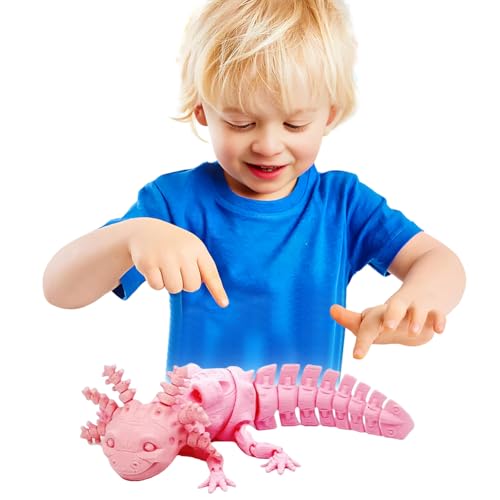GETBSTOOP Axolotl Spielzeug, 3D -Mini -Gedruckter Axolotl, Spielzeugdekor for Stressabbau, Stressabbau Desktop -Figuren, 3D -gedruckte Tiere for Kinder und Erwachsene Geschenke von GETBSTOOP