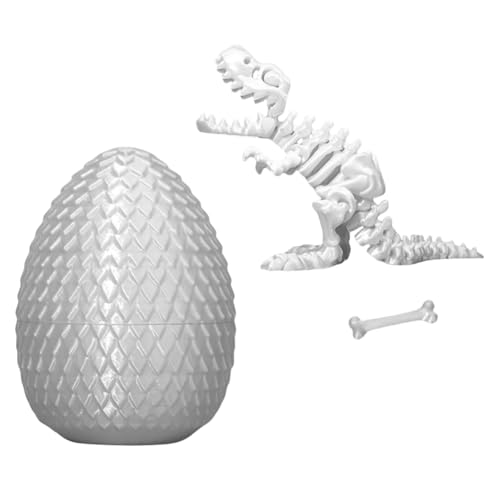 GETBSTOOP Dragon Movable Joint Decoration Spielzeug 3D Gedruckter Dinosaurier Eier artikulierter Indominus Rex Big-Mund Dinosauriermodell Tyrannosaurus Rex Dragon 3D Druckschädel von GETBSTOOP
