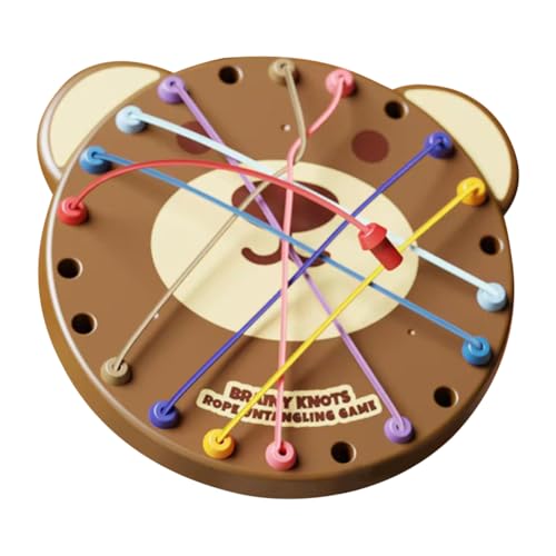 GETBSTOOP Knots SEL ERWEITERN INTERSCHLINGTE Game Interactive Twisted Rope Puzzle Game mit 10 Seilen Twisted Seilsorting Brettspiel 3 Level Brain Teaser Fine Motor Skills Toy for Intelligenz von GETBSTOOP