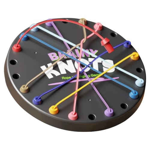 GETBSTOOP Knots Seil Unwirkendes Spiel Interaktive Seilknoten Entweiterung Spiel mit 10 Seilen Twisted Seilsorting Brettspiel 3 Level Brain Teaser Fine Motor Skills Toy for Intelligenzentwic von GETBSTOOP