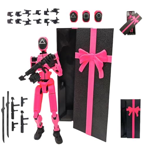 GETBSTOOP Korean Game T13 Action Set (Assembly Fertig), 3D -Gedruckter Titan 13 Actionfigur Dummy 13, Simuliertes Tintenfisch -TV Masked Soldier Roboter for Tintenfisch -TV -Fans von GETBSTOOP