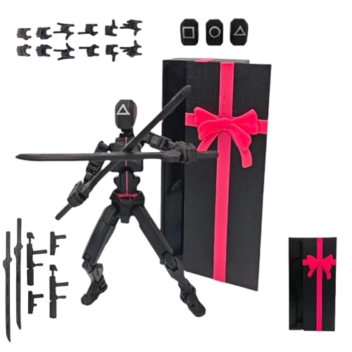 GETBSTOOP Korean Game T13 Action Set (Assembly Fertig), 3D -Gedruckter Titan 13 Actionfigur Dummy 13, Simuliertes Tintenfisch -TV Masked Soldier Roboter for Tintenfisch -TV -Fans von GETBSTOOP