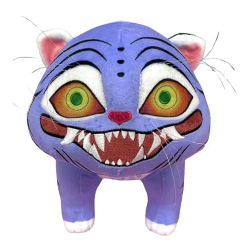 GETBSTOOP Kpop Demon Hunters Lila Tiger Plüsch Niedliches und Schrulliges Waschbär Plüschtier Halloween Geburtstagsgeschenke und Schreibtischdekoration for Kinder Spielzeug und Plüschsammler von GETBSTOOP