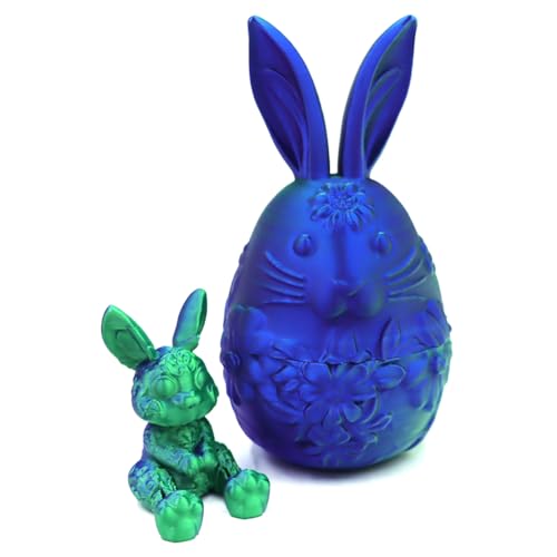 GETBSTOOP Mini 3D DRINTED-Tiere, 3D-gedruckte Zappelspielzeug, Mini-Osterkorb-Stoffe vorgefüllte Ostereier mit Osternkorb Essentielles, exquisit vorgefülltes Osterjumbo zum Spielen von GETBSTOOP