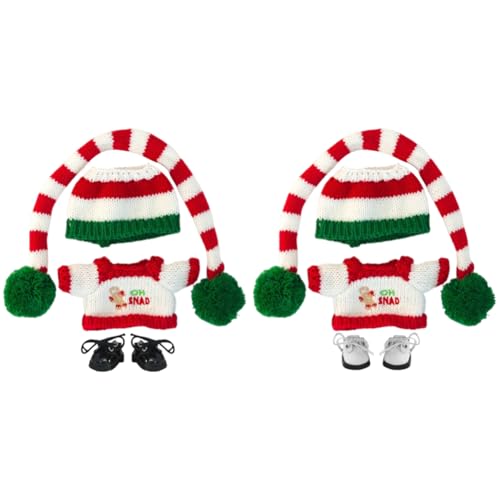 GETBSTOOP Mini Plush Dull S KLEIDE FÜR LABUBU HILCHLICHE STRADTE Sweater (Schwarze Schuhe) von GETBSTOOP