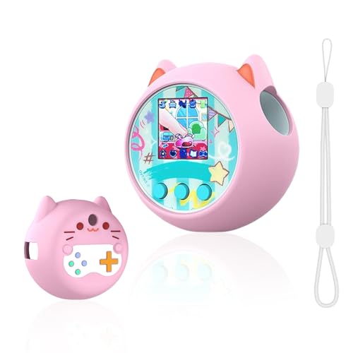 GETBSTOOP Silikonabdeckung kompatibel mit Punirunes Interactive Digital Toy, niedliche Cartoon-Hauthülle mit Lanyard, Easy Carry und Anti-Scratch-Schutzkoffer for Punirunes von GETBSTOOP