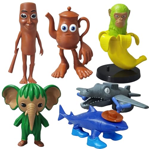 GETBSTOOP Tung Tung Tung Sahur Figuren, Usper 3D Tralalero Tralala Spielzeug Schreibtischdekoration, italienisches Brainrot Tung Tung Sahur Spielzeug, kreative Heimdekoration und Sammlerfiguren von GETBSTOOP