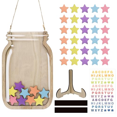 GETRICH Belohnungsglas, Belohnungsglas Kinder mit 30 Stern Magnetisch Motivations Belohnungsglas Reward Jar Sterne Anreizglas Belohnungssystem Kinder für Töpfchentraining Für Den Täglichen Gebrauch von GETRICH