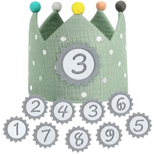 GEXINKEJI Geburtstagskrone Kinder Baumwolle Geburtstag Krone Geburtstag Kinderkrone Geburtstagskrone Stoff mit 1-9 Zahlen Junge & Mädchen Krone Party Deko für den Kindergeburtstag GEXINKEJI Geburtstagskrone Kinder Baumwolle Geburtstag Krone Geburtstag Kinderkrone Geburtstagskrone Stoff mit 1-9 Zahlen Junge & Mädchen Krone Party Deko für den Kindergeburtstag von GEXINKEJI