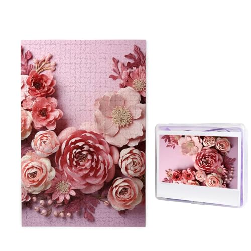 GFLFMXZW Puzzles, 1000 Teile, personalisierbar, Blumen-Fotopuzzle, herausforderndes Bild, Puzzle für Erwachsene, personalisierbares Puzzle mit Aufbewahrungstasche (50 x 74,9 cm) von GFLFMXZW