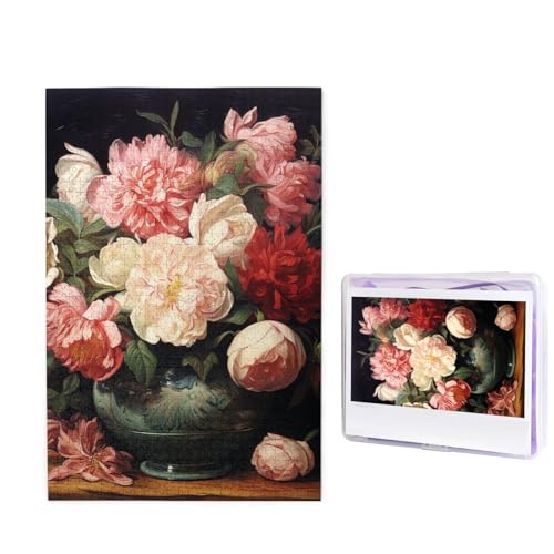 GFLFMXZW Puzzles, 1000 Teile, personalisierbar, Schale mit Pfingstrosen und Rose, Fotopuzzle, herausforderndes Bilderpuzzle für Erwachsene, personalisierbares Puzzle mit Aufbewahrungstasche (50 x 74,9 GFLFMXZW Puzzles, 1000 Teile, personalisierbar, Schale mit Pfingstrosen und Rose, Fotopuzzle, herausforderndes Bilderpuzzle für Erwachsene, personalisierbares Puzzle mit Aufbewahrungstasche (50 x 74,9 von GFLFMXZW