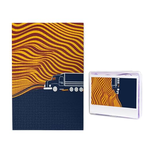 GFLFMXZW Puzzles, 1000 Teile, personalisierbar, Wellenlinien, Hintergrund mit LKW, Fotopuzzle, herausforderndes Bild, Puzzle für Erwachsene, personalisierbares Puzzle mit Aufbewahrungstasche (50 x GFLFMXZW Puzzles, 1000 Teile, personalisierbar, Wellenlinien, Hintergrund mit LKW, Fotopuzzle, herausforderndes Bild, Puzzle für Erwachsene, personalisierbares Puzzle mit Aufbewahrungstasche (50 x von GFLFMXZW