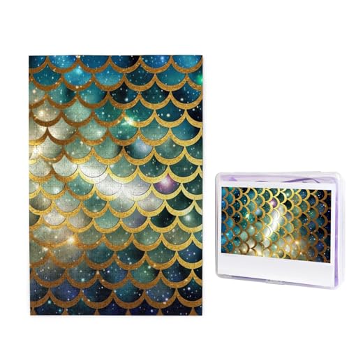 GFLFMXZW Puzzles, 1000 Teile, personalisierbar, goldfarben, glitzernde Fischschuppen, Fotopuzzle, herausforderndes Bild, Puzzle für Erwachsene, personalisierbares Puzzle mit Aufbewahrungstasche (50 x GFLFMXZW Puzzles, 1000 Teile, personalisierbar, goldfarben, glitzernde Fischschuppen, Fotopuzzle, herausforderndes Bild, Puzzle für Erwachsene, personalisierbares Puzzle mit Aufbewahrungstasche (50 x von GFLFMXZW