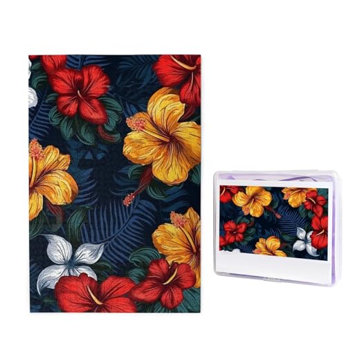GFLFMXZW Puzzles, 1000 Teile, personalisierbar, realistische hawaiianische Blumen, Fotopuzzle, herausforderndes Bild, Puzzle für Erwachsene, personalisierbares Puzzle mit Aufbewahrungstasche (50 x GFLFMXZW Puzzles, 1000 Teile, personalisierbar, realistische hawaiianische Blumen, Fotopuzzle, herausforderndes Bild, Puzzle für Erwachsene, personalisierbares Puzzle mit Aufbewahrungstasche (50 x von GFLFMXZW