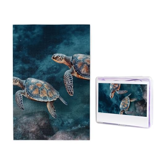 GFLFMXZW Puzzles, 1000 Teile, personalisiertes Puzzle, Schildkröte, schwimmend im Meer, Fotopuzzle, herausforderndes Bild, Puzzle für Erwachsene, personalisierbares Puzzle mit Aufbewahrungstasche (50 GFLFMXZW Puzzles, 1000 Teile, personalisiertes Puzzle, Schildkröte, schwimmend im Meer, Fotopuzzle, herausforderndes Bild, Puzzle für Erwachsene, personalisierbares Puzzle mit Aufbewahrungstasche (50 von GFLFMXZW