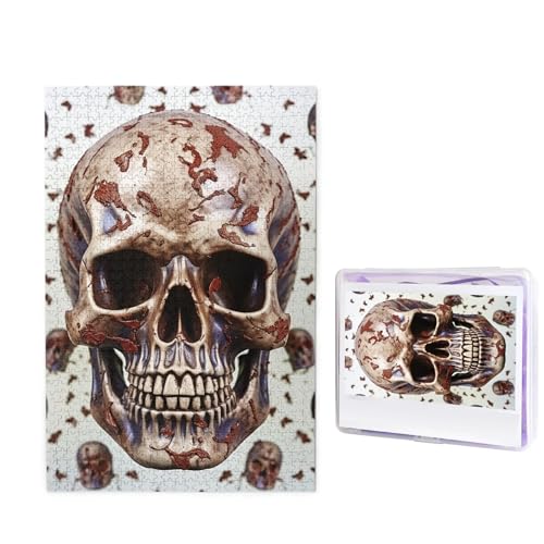 GFLFMXZW Puzzles, 1000 Teile, personalisiertes Puzzle, Totenkopf auf weißem Hintergrund, Fotopuzzle, herausforderndes Bild, Puzzle für Erwachsene, personalisierbares Puzzle mit Aufbewahrungstasche (50 GFLFMXZW Puzzles, 1000 Teile, personalisiertes Puzzle, Totenkopf auf weißem Hintergrund, Fotopuzzle, herausforderndes Bild, Puzzle für Erwachsene, personalisierbares Puzzle mit Aufbewahrungstasche (50 von GFLFMXZW
