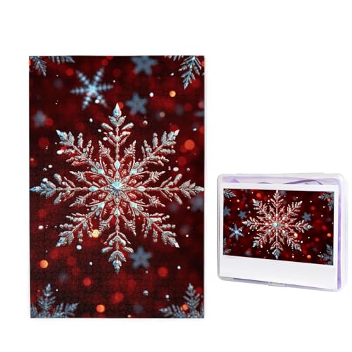 GFLFMXZW Puzzles, 1000 Teile, personalisiertes Puzzle, Weihnachtsschneeflocken-Fotopuzzle, herausforderndes Bild, Puzzle für Erwachsene, personalisierbares Puzzle mit Aufbewahrungstasche (50 x 74,9 GFLFMXZW Puzzles, 1000 Teile, personalisiertes Puzzle, Weihnachtsschneeflocken-Fotopuzzle, herausforderndes Bild, Puzzle für Erwachsene, personalisierbares Puzzle mit Aufbewahrungstasche (50 x 74,9 von GFLFMXZW