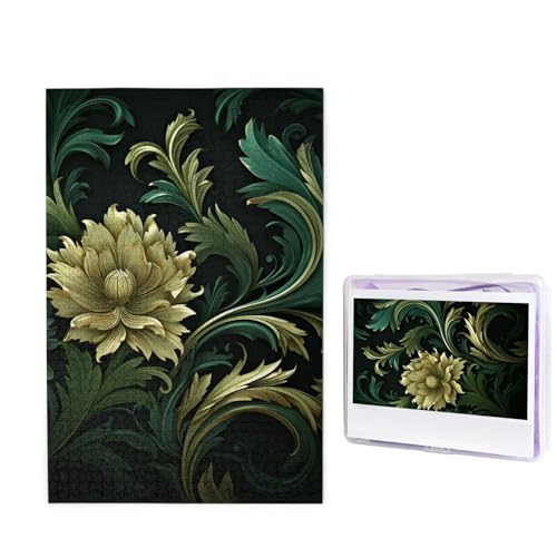 GFLFMXZW Puzzles, 1000 Teile, personalisiertes Puzzle, dunkelgrün und grün, Fotopuzzle, herausforderndes Bilder-Puzzle für Erwachsene, personalisiertes Puzzle mit Aufbewahrungstasche (50 x 74,9 cm) GFLFMXZW Puzzles, 1000 Teile, personalisiertes Puzzle, dunkelgrün und grün, Fotopuzzle, herausforderndes Bilder-Puzzle für Erwachsene, personalisiertes Puzzle mit Aufbewahrungstasche (50 x 74,9 cm) von GFLFMXZW