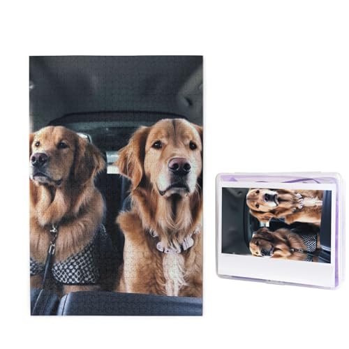 GFLFMXZW Puzzles, 1000 Teile, personalisiertes Puzzle, lustiges Fotopuzzle mit Rücksitz, Haustiere, herausforderndes Bild, Puzzle für Erwachsene, personalisierbares Puzzle mit Aufbewahrungstasche (50 von GFLFMXZW