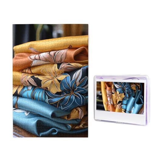 GFLFMXZW Puzzles, 1000 Teile, personalisiertes Puzzle, verschiedenfarbige Stoffe, Fotopuzzle, herausforderndes Bilderpuzzle für Erwachsene, personalisierbares Puzzle mit Aufbewahrungstasche (50 x 74,9 GFLFMXZW Puzzles, 1000 Teile, personalisiertes Puzzle, verschiedenfarbige Stoffe, Fotopuzzle, herausforderndes Bilderpuzzle für Erwachsene, personalisierbares Puzzle mit Aufbewahrungstasche (50 x 74,9 von GFLFMXZW