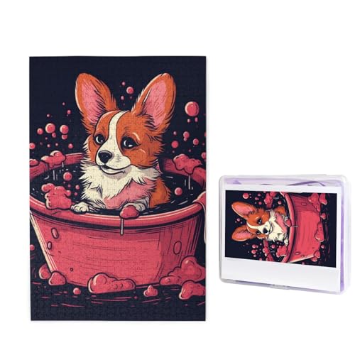 GFLFMXZW Puzzles 1000 Teile, personalisiertes Puzzle, Corgi in der Badewanne, Fotopuzzle, herausforderndes Bild, Puzzle für Erwachsene, personalisierbares Puzzle mit Aufbewahrungstasche (50 x 74,9 cm) GFLFMXZW Puzzles 1000 Teile, personalisiertes Puzzle, Corgi in der Badewanne, Fotopuzzle, herausforderndes Bild, Puzzle für Erwachsene, personalisierbares Puzzle mit Aufbewahrungstasche (50 x 74,9 cm) von GFLFMXZW