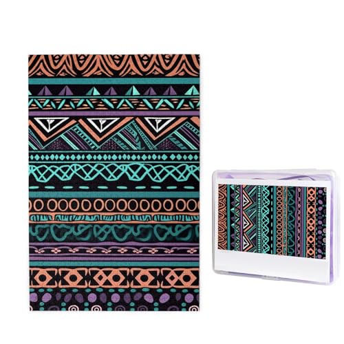 GFLFMXZW Puzzles 1000 Teile, personalisiertes Puzzle, einzigartiges Aztekenmuster, Fotopuzzle, herausforderndes Bild, Puzzle für Erwachsene, personalisierbares Puzzle mit Aufbewahrungstasche (50 x von GFLFMXZW