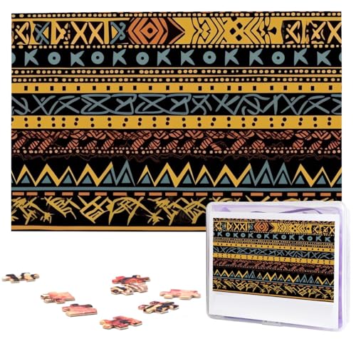 Puzzles, 1000 Teile, personalisiertes Puzzle, viele afrikanische Stammesmuster, Fotopuzzle, herausforderndes Bild, Puzzle für Erwachsene, personalisierbares Puzzle mit Aufbewahrungstasche (74,9 x 50 Puzzles, 1000 Teile, personalisiertes Puzzle, viele afrikanische Stammesmuster, Fotopuzzle, herausforderndes Bild, Puzzle für Erwachsene, personalisierbares Puzzle mit Aufbewahrungstasche (74,9 x 50 von GFLFMXZW