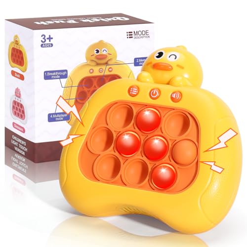 GFORI Fast Push-Spiel | Pop it-Spiel für Kinder | Fidget Toys | Interaktives Quick Push-Bubble-Spiel | Handheld-Puzzle Pop-it-Elektronisches Spiel für Kinder Erwachsene,das Stress abbaut(Ente) von GFORI