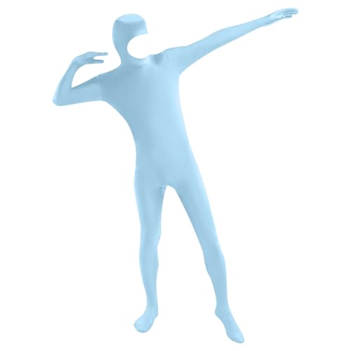 Orange Karneval Kostüm, Open Face Cosplay Jumpsuit Ganzkörperanzug Tight Damen Herren Ganzkörper Slenderman Kostüm, zweite Haut, Ideal Für Halloween, Karneval & Maskenbälle, Unisex Erwachsene Kostüm von GFPGNDFHG