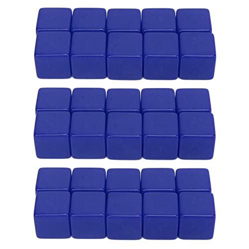 16 Mm Acrylwürfel Mit Geglätteten, 30 Stück Sechsseitigen Würfeln Mit Abgerundeten Ecken, Leere Weiße Würfel Für Brettspiele, DIY-Aufkleber(Blau) von GFRGFH