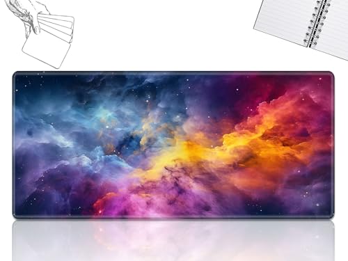 GFRGTFHYT Für MTG Playmat, Game Play Mat für MTG TCG 61 x 35,6 cm Sammelkarte Inked Game Playmats mit genähter glatter Gummi-Oberfläche, Kampfspiel, Spielmatten, Schreibtisch-Mauspad, Art Blue Galaxy GFRGTFHYT Für MTG Playmat, Game Play Mat für MTG TCG 61 x 35,6 cm Sammelkarte Inked Game Playmats mit genähter glatter Gummi-Oberfläche, Kampfspiel, Spielmatten, Schreibtisch-Mauspad, Art Blue Galaxy von GFRGTFHYT