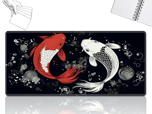 GFRGTFHYT Für MTG Playmat, Game Play Mat für MTG TCG 61 x 35,6 cm Sammelkarte Inked Game Playmats mit genähter glatter Gummi-Oberfläche, Kampfspiel, Spielmatten, Schreibtisch-Mauspad, Kunst Koi Fisch GFRGTFHYT Für MTG Playmat, Game Play Mat für MTG TCG 61 x 35,6 cm Sammelkarte Inked Game Playmats mit genähter glatter Gummi-Oberfläche, Kampfspiel, Spielmatten, Schreibtisch-Mauspad, Kunst Koi Fisch von GFRGTFHYT