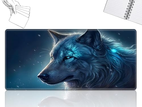 GFRGTFHYT MTG Playmat, Game Play Mat für MTG TCG, 61 x 35,6 cm, Sammelkarte, Inked Game Playmats mit genähter glatter Gummi-Oberfläche, Kampfspiel, Spielmatten, Schreibtisch-Mauspad, Art Wolf GFRGTFHYT MTG Playmat, Game Play Mat für MTG TCG, 61 x 35,6 cm, Sammelkarte, Inked Game Playmats mit genähter glatter Gummi-Oberfläche, Kampfspiel, Spielmatten, Schreibtisch-Mauspad, Art Wolf von GFRGTFHYT