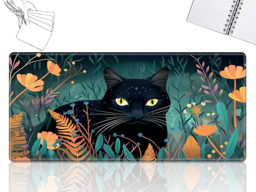 GFRGTFHYT for MTG Playmat, Game Play Mat for MTG TCG 61.0 cmx35.6 cm Trading Card Inked Game Playmats with Stitched Smooth Rubber Surface Battle Game Play Mats Desk Mousepad, Black Cat Art GFRGTFHYT for MTG Playmat, Game Play Mat for MTG TCG 61.0 cmx35.6 cm Trading Card Inked Game Playmats with Stitched Smooth Rubber Surface Battle Game Play Mats Desk Mousepad, Black Cat Art von GFRGTFHYT