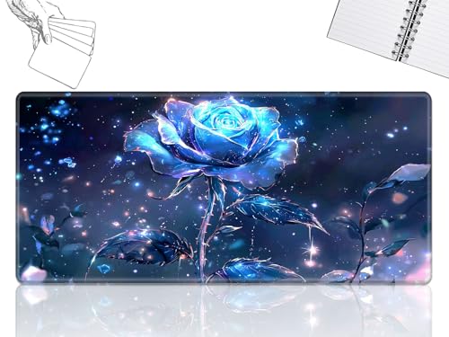 GFRGTFHYT for MTG Playmat, Game Play Mat for MTG TCG 61.0 cmx35.6 cm Trading Card Inked Game Playmats with Stitched Smooth Rubber Surface Battle Game Play Mats Desk Mousepad, Blue Rose GFRGTFHYT for MTG Playmat, Game Play Mat for MTG TCG 61.0 cmx35.6 cm Trading Card Inked Game Playmats with Stitched Smooth Rubber Surface Battle Game Play Mats Desk Mousepad, Blue Rose von GFRGTFHYT