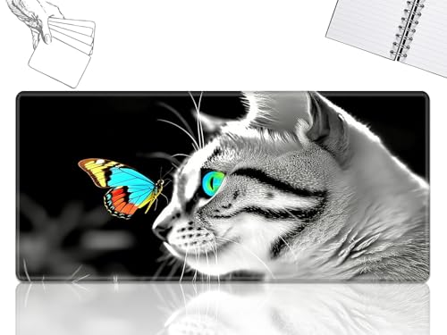 GFRGTFHYT for MTG Playmat, Game Play Mat for MTG TCG 61.0 cmx35.6 cm Trading Card Inked Game Playmats with Stitched Smooth Rubber Surface Battle Game Play Mats Desk Mousepad, Butterfly Cat GFRGTFHYT for MTG Playmat, Game Play Mat for MTG TCG 61.0 cmx35.6 cm Trading Card Inked Game Playmats with Stitched Smooth Rubber Surface Battle Game Play Mats Desk Mousepad, Butterfly Cat von GFRGTFHYT