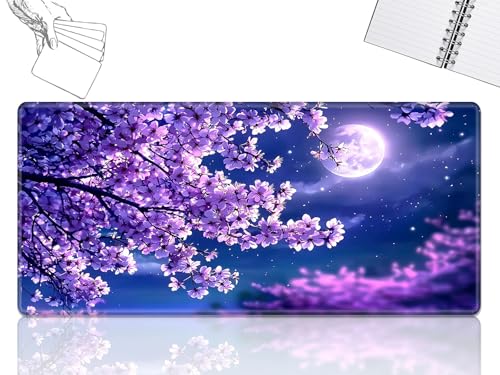 GFRGTFHYT for MTG Playmat, Game Play Mat for MTG TCG 61.0 cmx35.6 cm Trading Card Inked Game Playmats with Stitched Smooth Rubber Surface Battle Game Play Mats Desk Mousepad, Cherry Blossom Moon GFRGTFHYT for MTG Playmat, Game Play Mat for MTG TCG 61.0 cmx35.6 cm Trading Card Inked Game Playmats with Stitched Smooth Rubber Surface Battle Game Play Mats Desk Mousepad, Cherry Blossom Moon von GFRGTFHYT